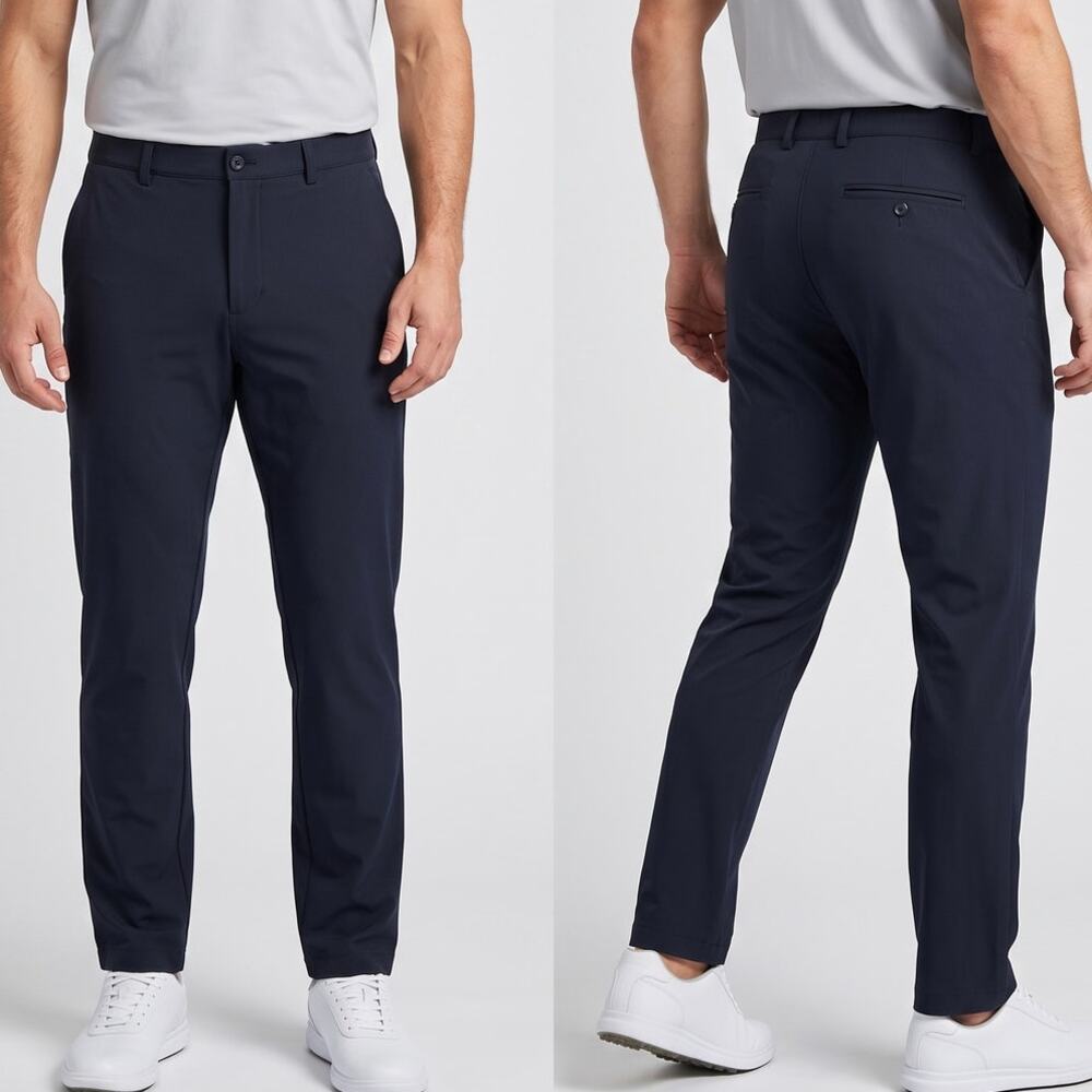 Greg Norman 38 x 30 Black Mens Pants Polyester Spandex